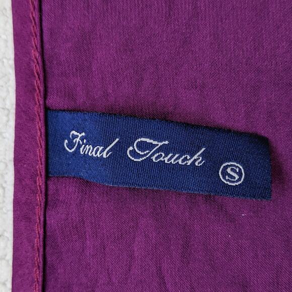 FINAL TOUCH Purple 3/4 Sleeve Shift Dress Size Small - Picture 4 of 6